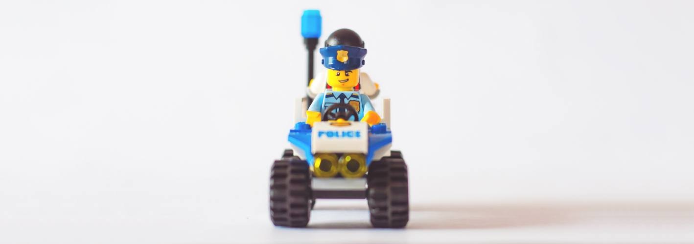 lego race car with driver